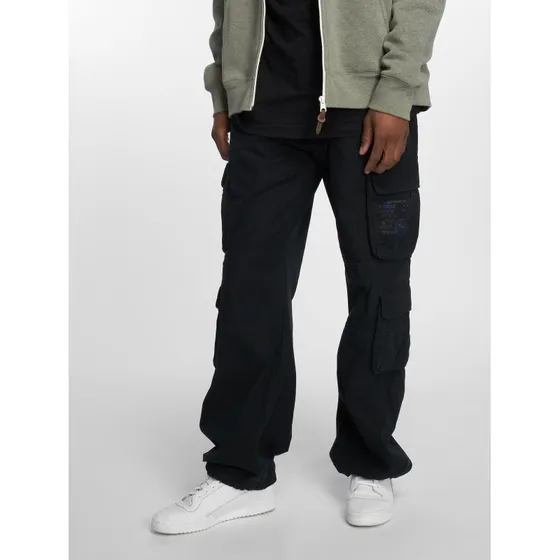 Brandit Pure Vintage Trousers - Pantaloni Cargo Uomo in Cotone Nero
