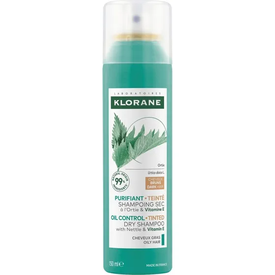 Klorane Shampoo Secco All'Ortica Capelli Scuri 150 ml