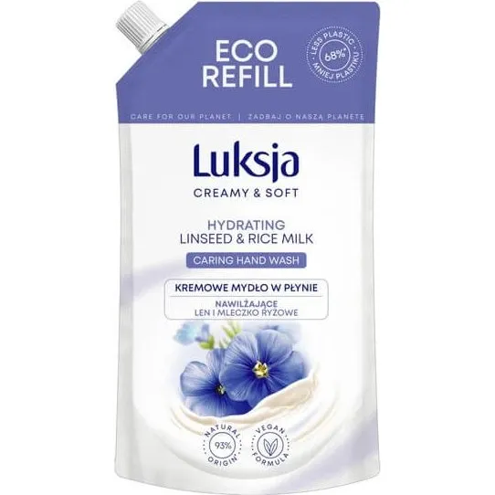 Luxja Sapone Liquido Cremoso Latte di Lino e Riso 900 ml