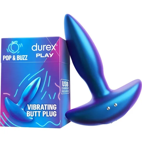Durex Play Pop & Buzz - Plug Anale Vibrante in Silicone