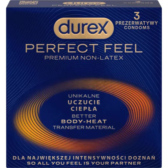 Durex Perfect Feel Premium Non-Latex, 3 pezzi