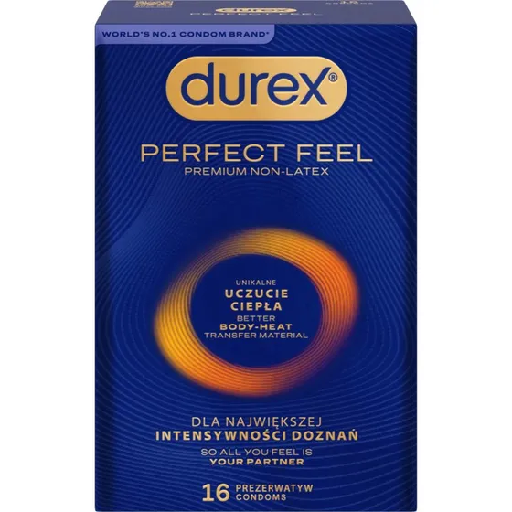 Durex Perfect Feel Premium Non-Latex, 16 pezzi