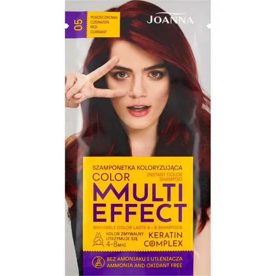 Joanna Multi Effect Color Shampoo 05 Rosso Ribes