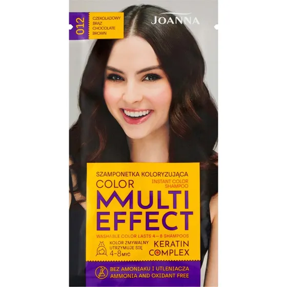 Joanna Multi Effect Shampoo Color 012 Chocolate Brz, 35g