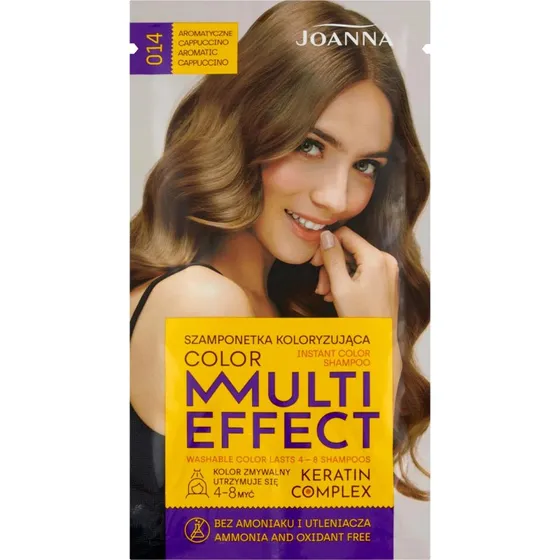 Joanna Multi Effect Shampoo Colore 014 Cappuccino, 35g
