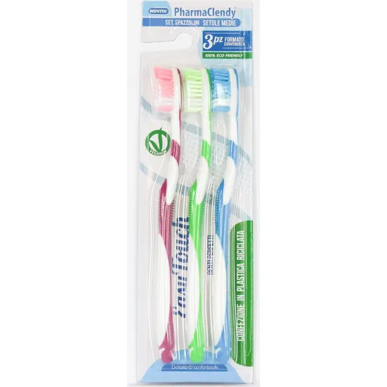 PharmaClendy Easy Touch 3pz Set Spazzolini
