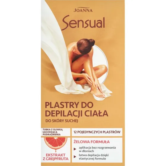 Joanna Sensual Strisce Depilatorie Gel al Pompelmo, 12 pz