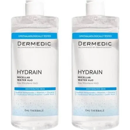 Dermedic Hydrain 3 Hialuro Acqua Micellare H2O, 2x500ml