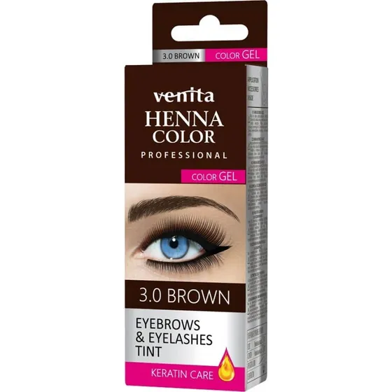 Venita Henna Gel Sopracciglia e Ciglia 3.0 Marrone