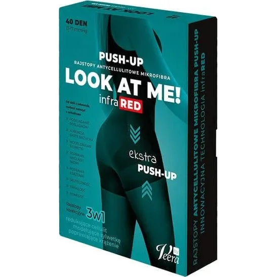 Veera Look At Me! Collant Push-Up Anticellulite Nero Taglia L