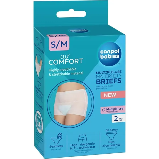 Canpol Slip Premaman Elasticizzati Post-Parto in Rete, 2 pz, S/M