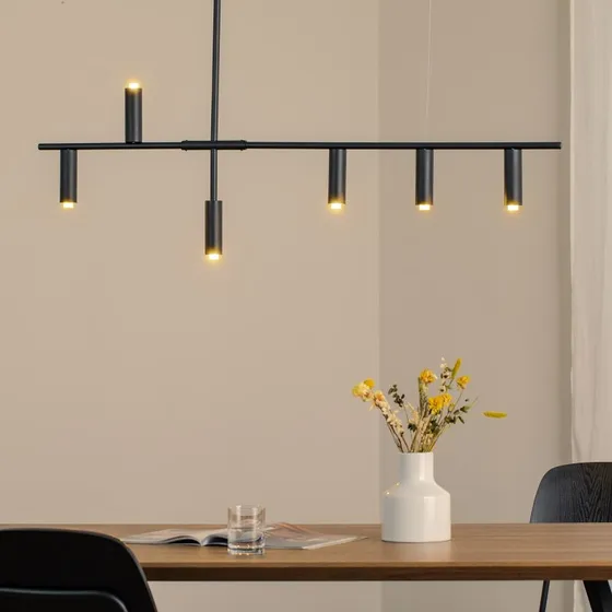 Lampada a sospensione Aldex Trevo 6, Metallo Nero, GU10