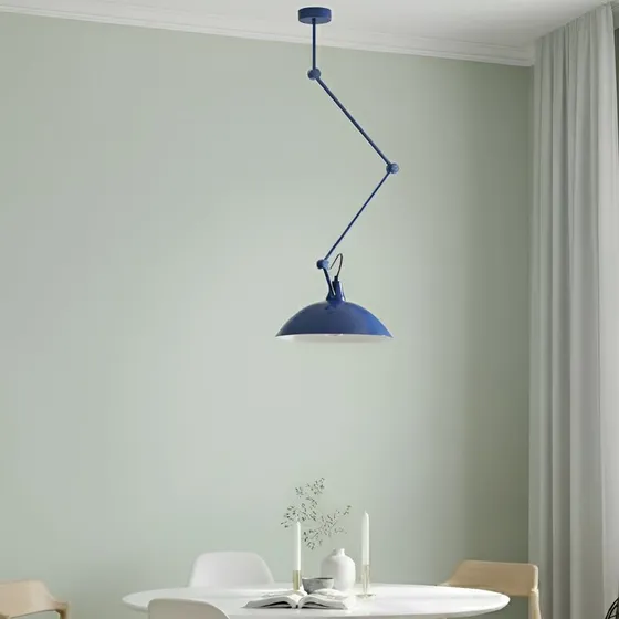 ALDEX Lampada a sospensione Melos, blu, Ø 36 cm, metallo