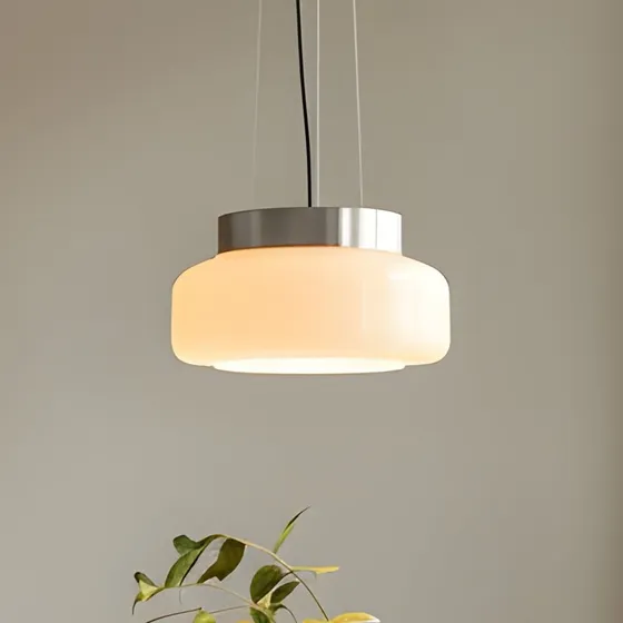 ALDEX Lampada a sospensione BonBon, color crema, Ø 25 cm, vetro