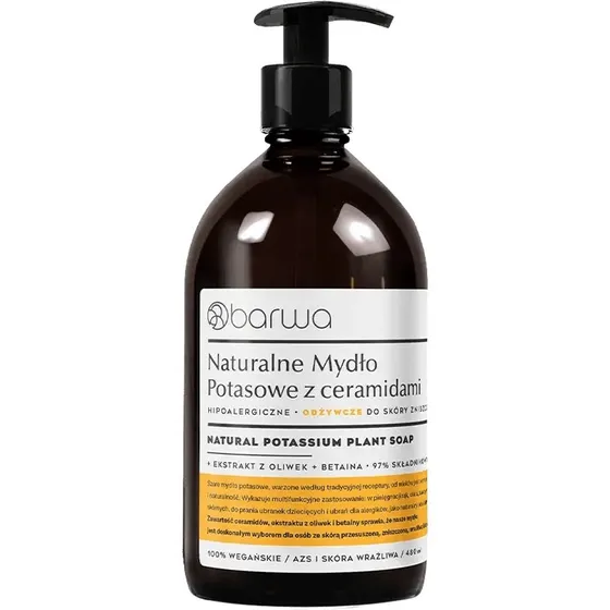 Barwa Sapone Naturale al Potassio con Ceramidi, 480 ml