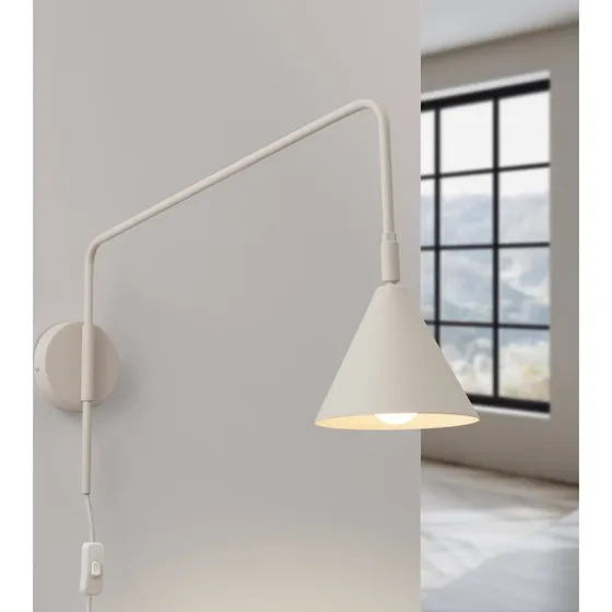 Applique LYS Sollux Lighting, Beige, Ø 14 cm, Acciaio, E14