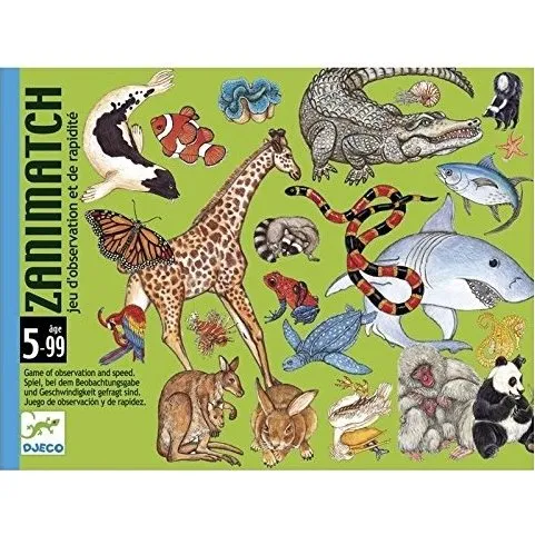 Djeco Zanimatch - Gioco di carte con animali