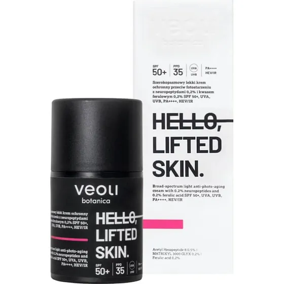 Veoli Botanica Hello, Lifted Skin - Crema Fotoprotettiva SPF 50+