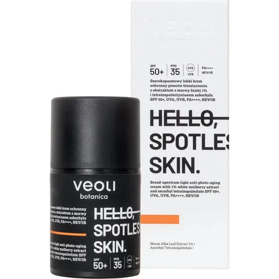 Veoli Botanica Hello, Spotless Skin Crema Fotoprotettiva SPF 50+