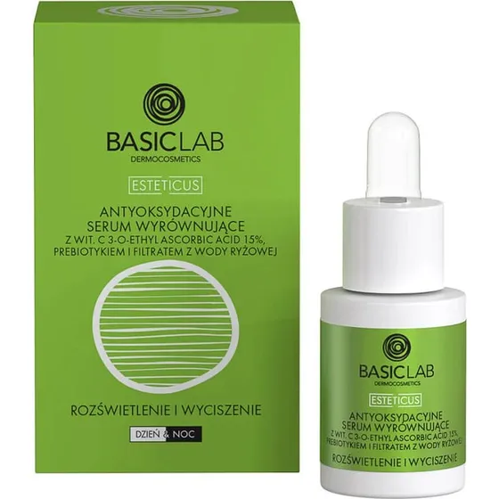 BasicLab Esteticus Siero Antiossidante con Vitamina C 15% e Prebiotico