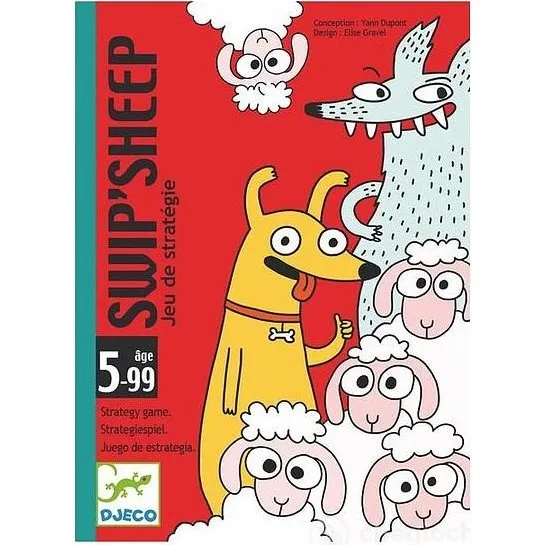 Djeco Swip'Sheep - Gioco di carte per bambini da 5 anni