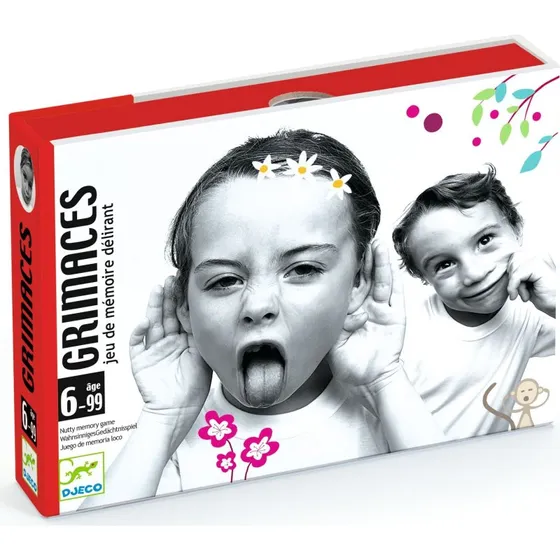 Djeco Grimaces - Gioco di Carte per 2-5 Giocatori