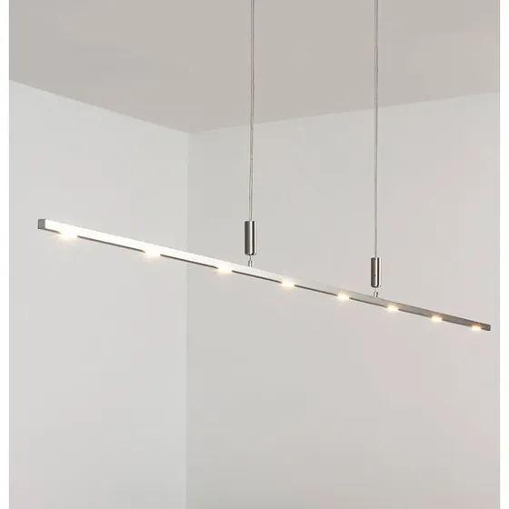 Lucande Quitani Tolu Lampada a Sospensione L180 Nickel/Cromo