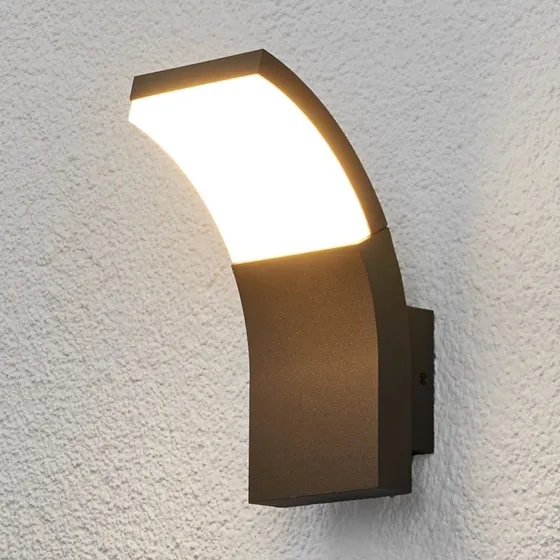 Lucande Applique da Parete Esterna Timm Grafite con LED