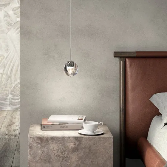 KDLN Lampada a Sospensione Dew Chrome con Sfera in Vetro