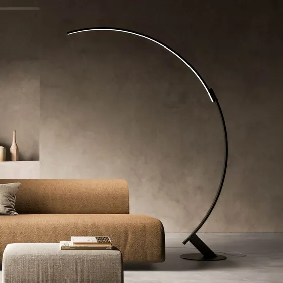 Kyudo Piantana LED KDLN - Design ad Arco, Nera