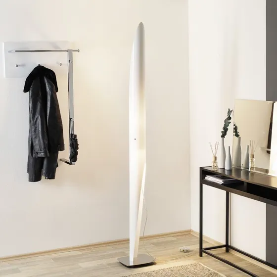 KDLN Piantana Shakti 200 cm - Cromo e Bianco Satinato