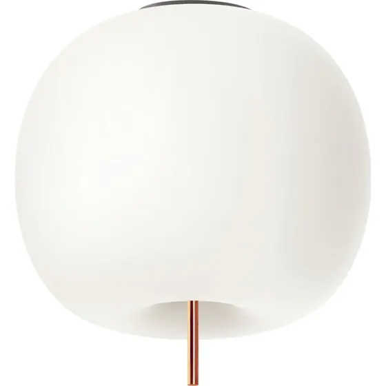 KDLN Plafoniera Kushi Rame e Bianco, Vetro Soffiato, Ø 33 cm