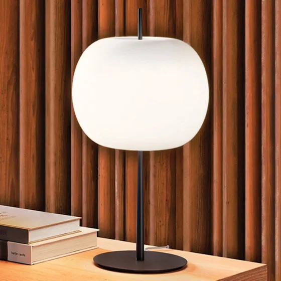 KDLN Lampada da Tavolo Kushi XL Nero/Bianco Dimmerabile
