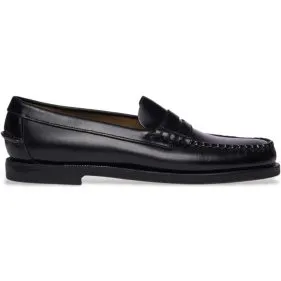 Sebago Mocassini Dan in Pelle Nera da Donna
