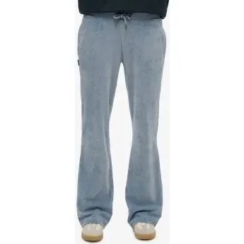 Superdry Pantaloni Sportivi Larghi in Velluto Donna - Blu