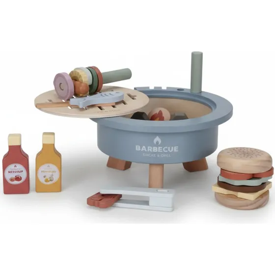 Little Dutch - Set Barbecue Giocattolo in Legno