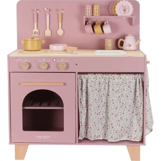 Essentials Cucina Giocattolo in Legno Rosa FSC