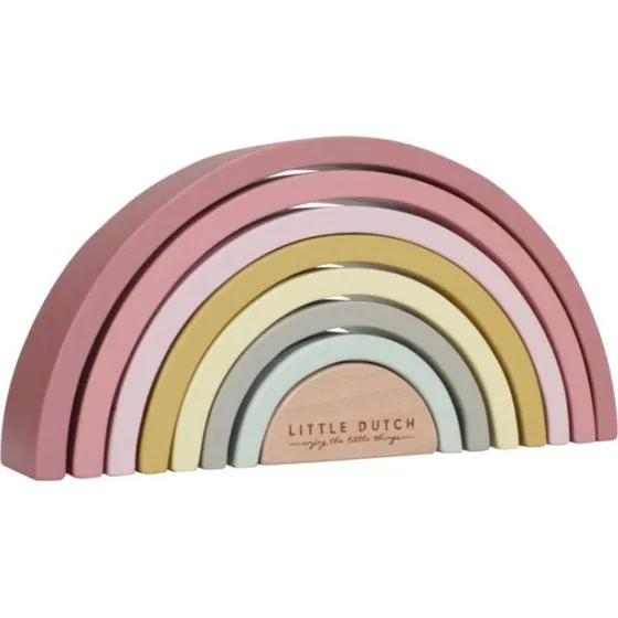 Little Dutch - Arcobaleno Legno Rosa (8 Pezzi)