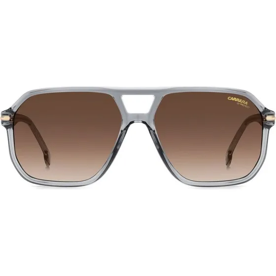 Carrera 302/S Occhiali da Sole Uomo Quadrati Grigio/Marrone