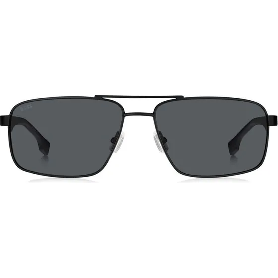Boss 1580/S Occhiali da Sole Uomo Nero Opaco e Grigio