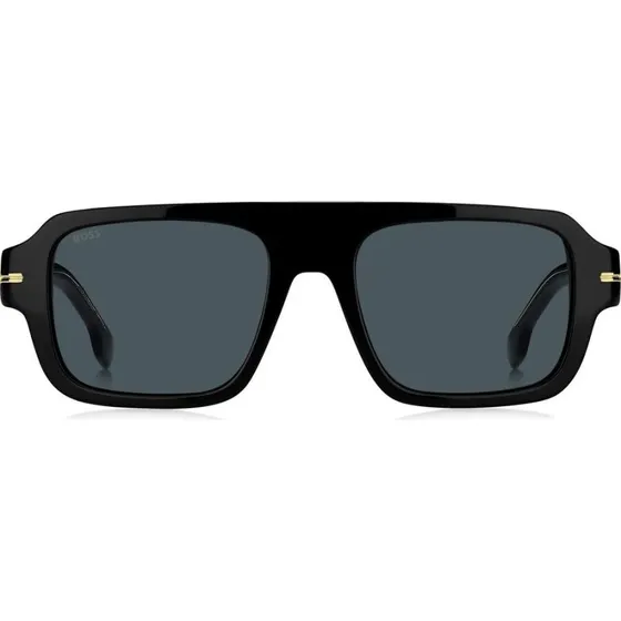 Boss 1595/S Occhiali da Sole Uomo Squadrati Neri e Grigi