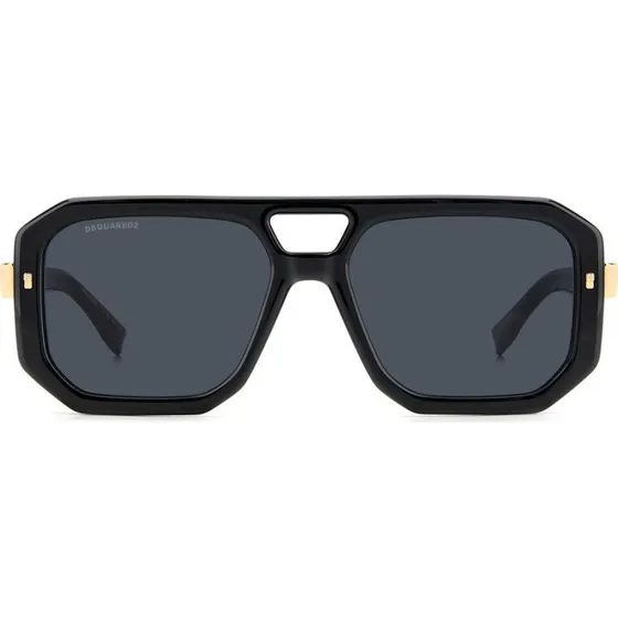 Dsquared2 D2 0105/S Occhiali da Sole Uomo Neri Geometrici