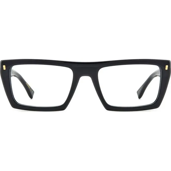 Dsquared2 D2 0130 Occhiali da Vista Uomo Neri Rettangolari
