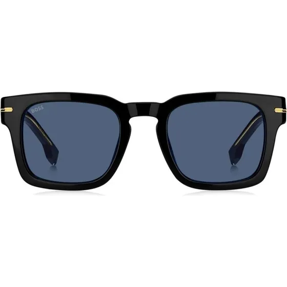 Boss 1625/S Occhiali da Sole Uomo Neri Squadrati con Lenti Blu