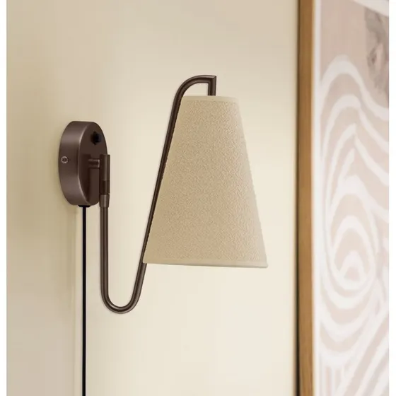 Globen Lighting Applique Lou Bronzo/Bianco Ø 14 cm