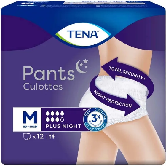 Tena Pants Plus Night Mutandine Assorbenti M - 12 pezzi