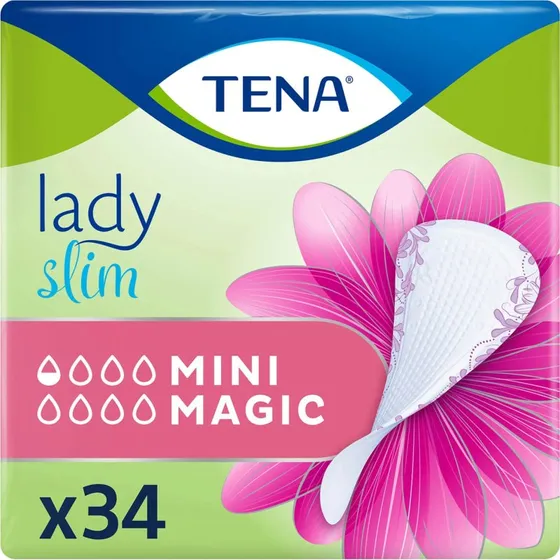 Tena Lady Slim Mini Magic - Assorbenti per Incontinenza, 34 pezzi