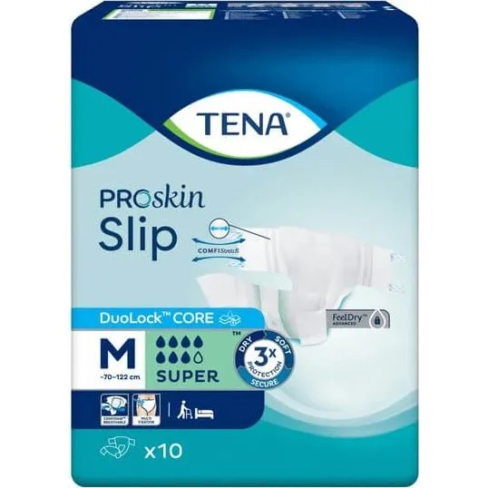 TENA Slip ProSkin Super Pannolini Taglia M - 10 Pezzi
