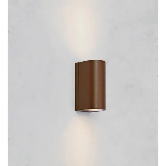 Markslöjd Applique da esterno LED Alor, marrone, 2 luci, IP65