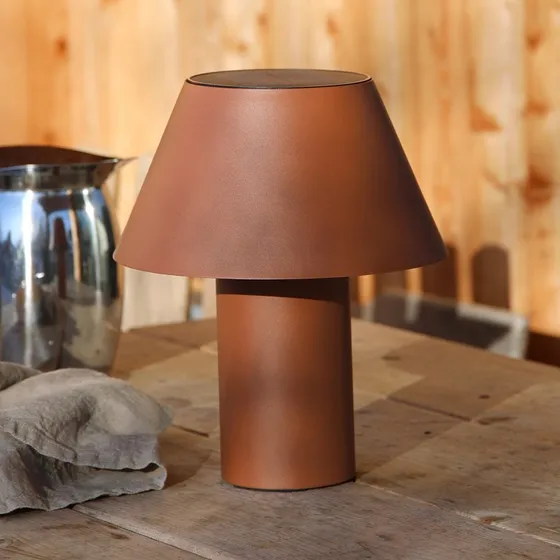Markslöjd Lampada da tavolo solare Vivo, Marrone, IP44, Dimmerabile